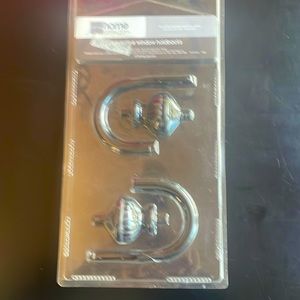 Matte black JCPenny Sorrento curtain holdbacks